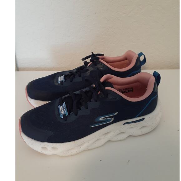 Skechers GO Run Blue Pink Hyper Boost Comfort Sneakers size 8 SN128794 - Picture 1 of 7